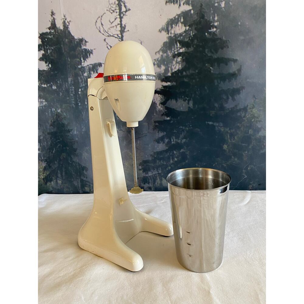 Vintage Hamilton Beach Mixer Model 727-5 Works! Milkshake Malt Blender Cup Incl.